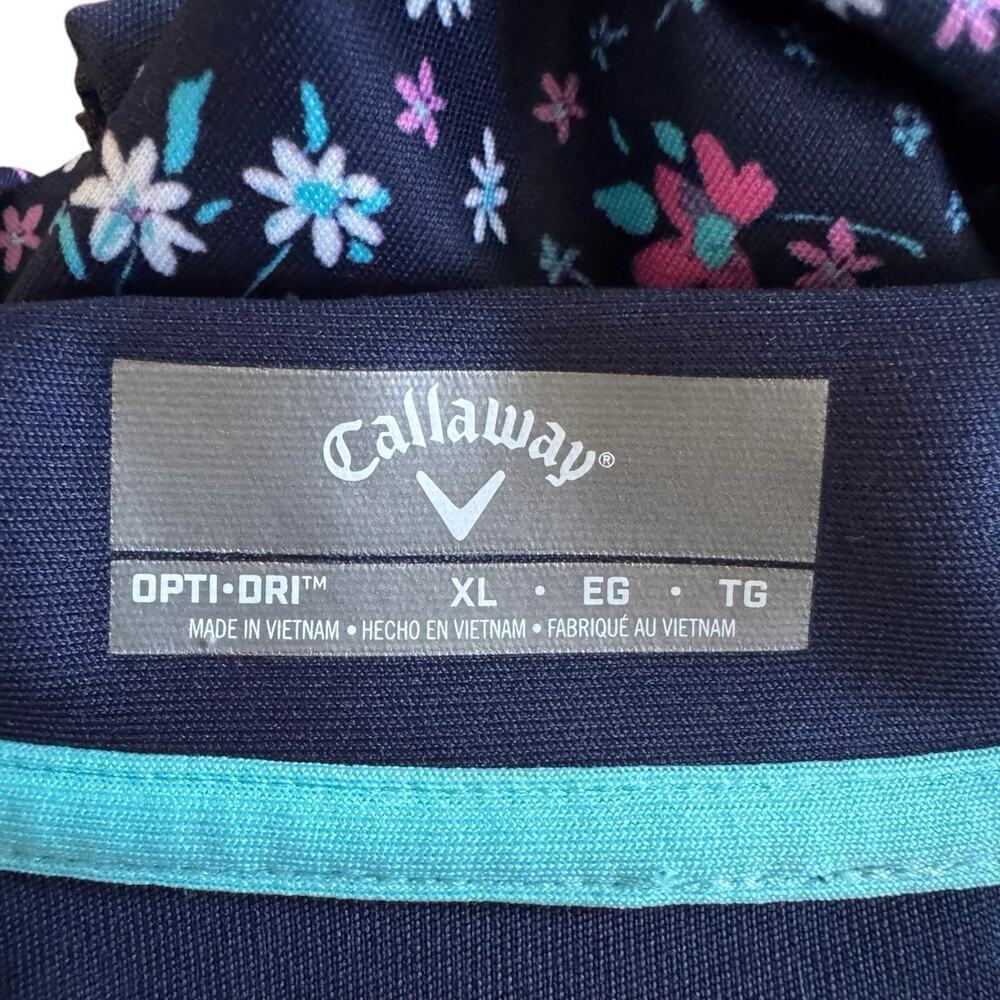 Callaway Opti-Dri Floral Print Sleeveless Mini Golf Dress Navy Women's Size XL - Picture 9 of 14